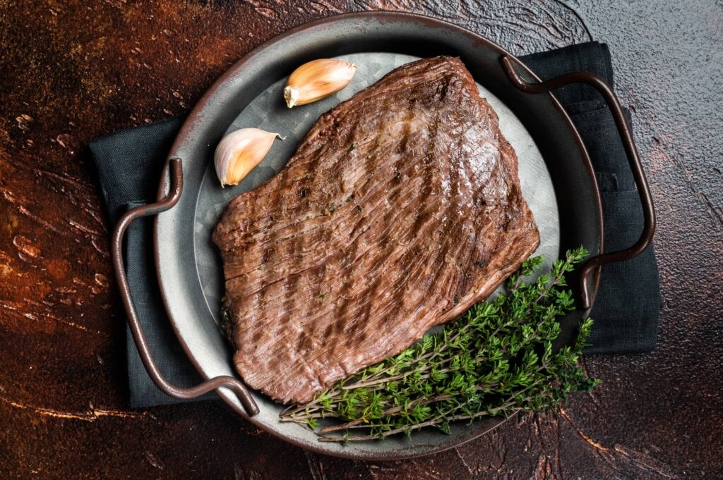 reverse seared flank steak