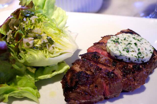 seared blackened steak