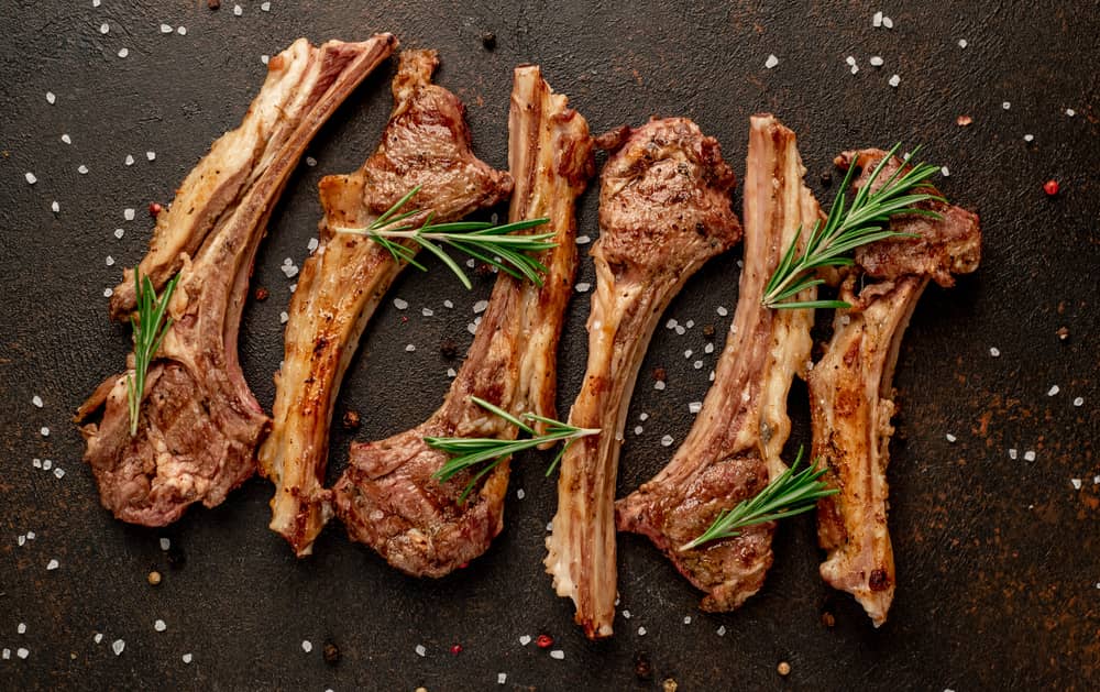 cooked lamb ribs