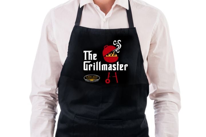 Add on - Grill Master Chef's Apron, 8 6oz Steak Burgers, a packet of Steak Seasoning