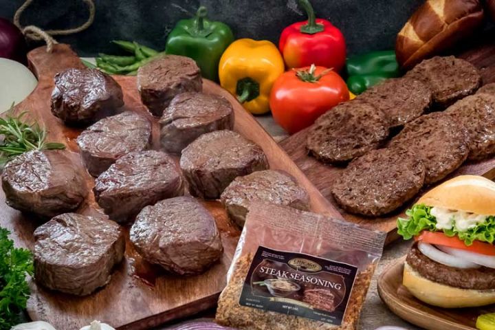 Butcher's Choice Filet Mignon Gift Box - 10 Filets & 8 Burgers