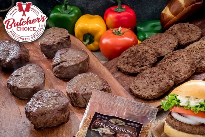 Butcher's Choice Filet Mignon Gift Box - 6 Filets & 8 Burgers