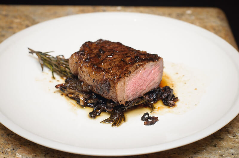 Boneless Strip Steak with Buttery Pan Sauce