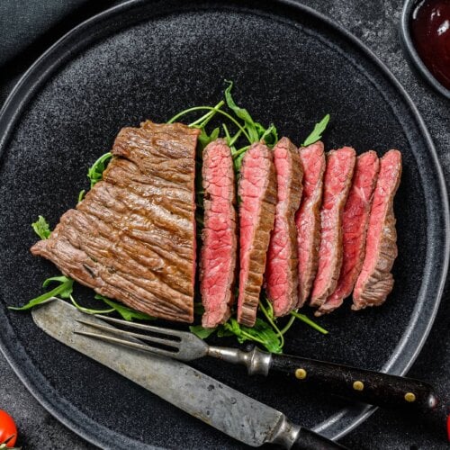 grilled flat iron steak