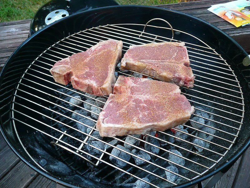 Seasoned Medium Rare Grilled Bison Steak