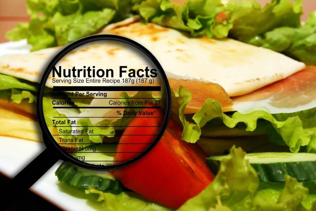 Nutrition fact label