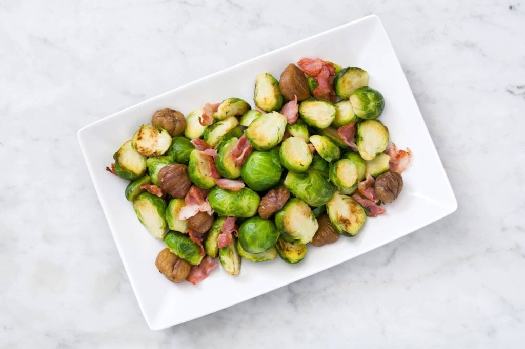 brussel sprouts with chestnuts and bacon