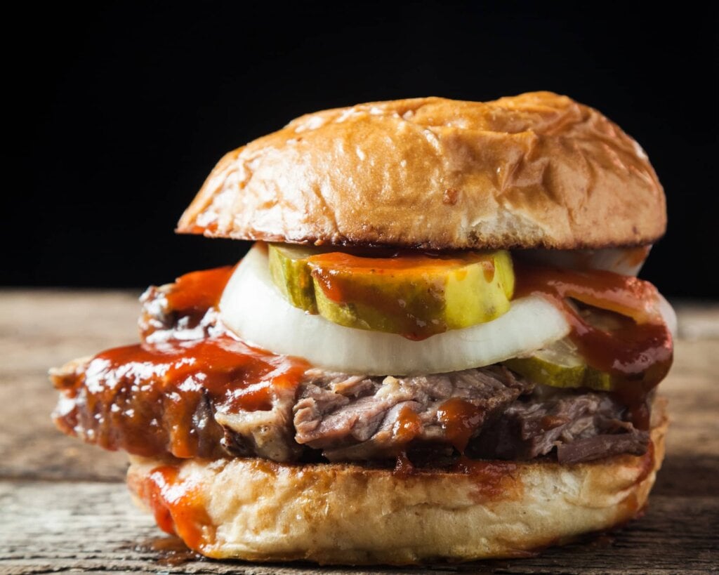 smoked brisket burger
