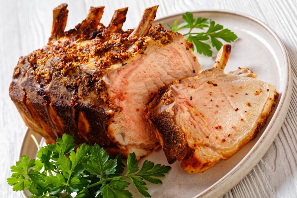 cooked rack of pork