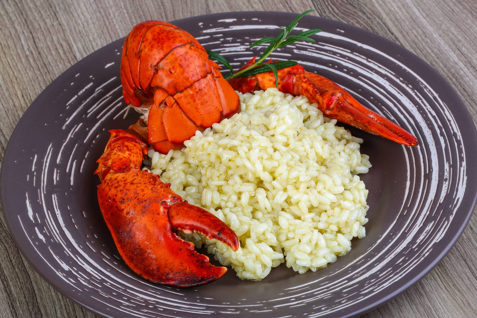 lobster with rice pilaf