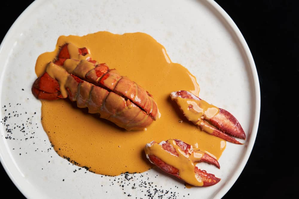 lobster with soup sauce