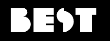 White 'BEST' logo on a black background