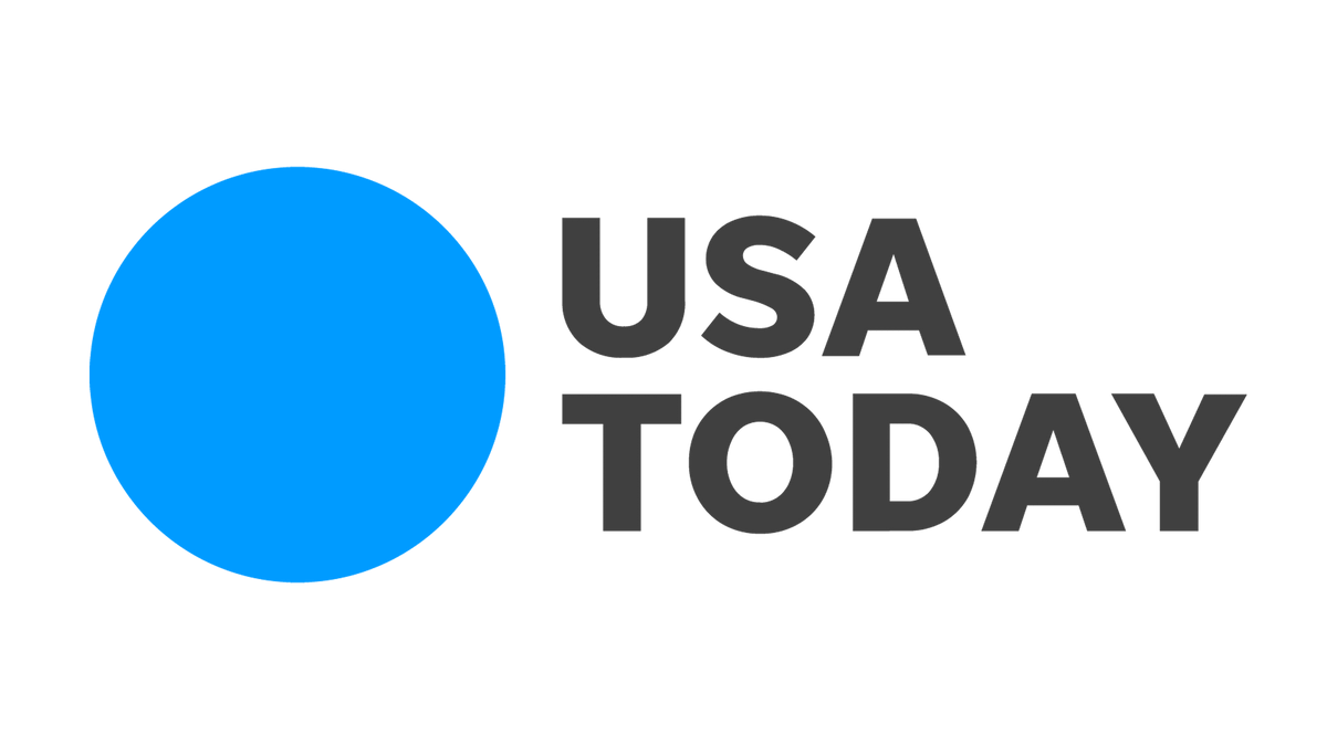 USA Today logo with blue circle and black text on a green background