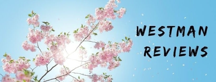 Pink cherry blossoms against a blue sky with 'Westman Reviews' logo