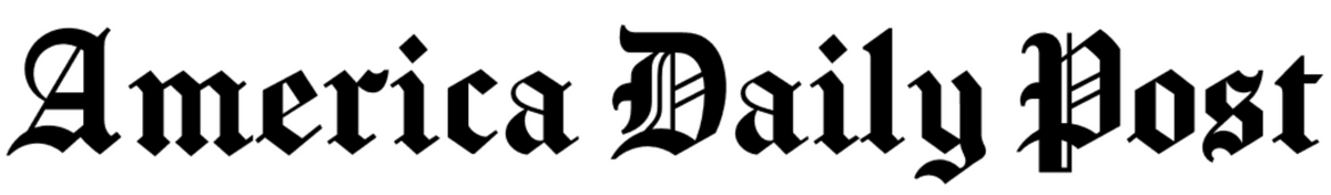 Text 'America Daily Post' in a serif font on a black background