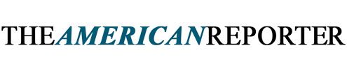 Logo of The American Reporter with a blue and black color scheme.