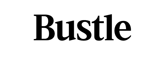 Black 'Bustle' logo on a white background