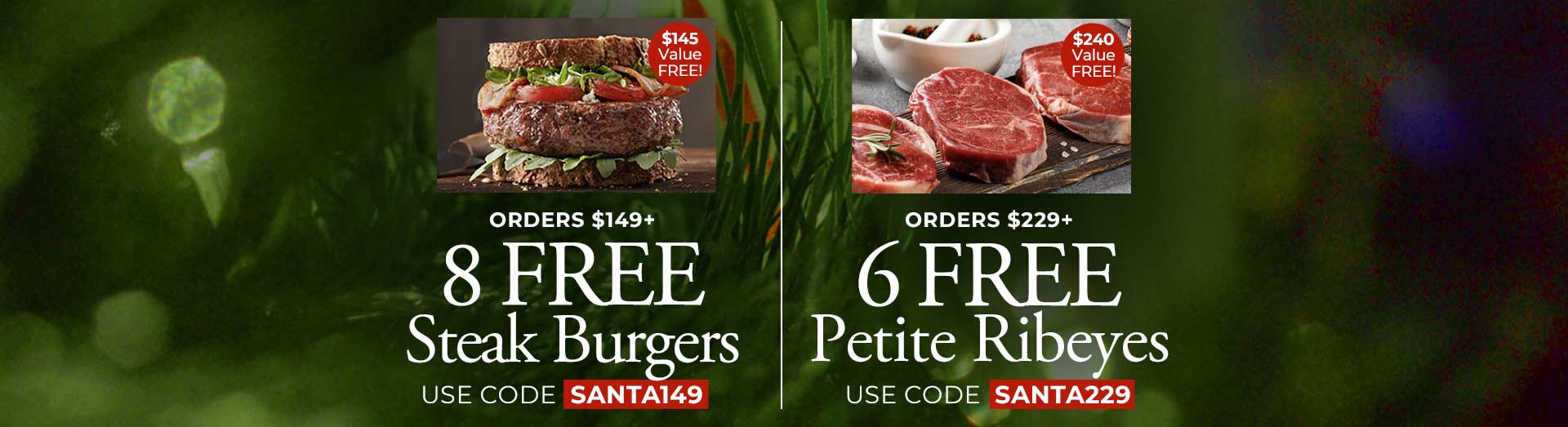 Free Shipping + 4 Free Bourbon Peppercorn Sirloins | $160 Value Free Free Shipping + 4 Free Bourbon Peppercorn Sirloins | $160 Value Free