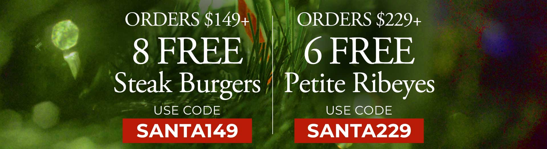 Free Shipping + 4 Free Bourbon Peppercorn Sirloins | $160 Value Free