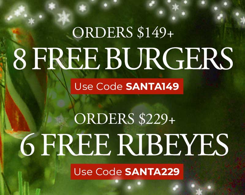 Free Shipping + 4 Free Bourbon Peppercorn Sirloins | $160 Value Free