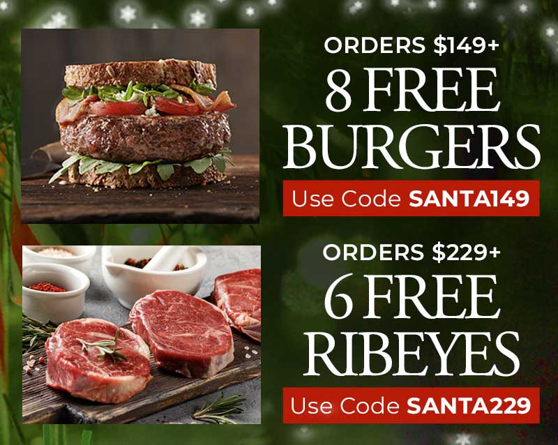 Free Shipping + 4 Free Bourbon Peppercorn Sirloins | $160 Value Free Free Shipping + 4 Free Bourbon Peppercorn Sirloins | $160 Value Free