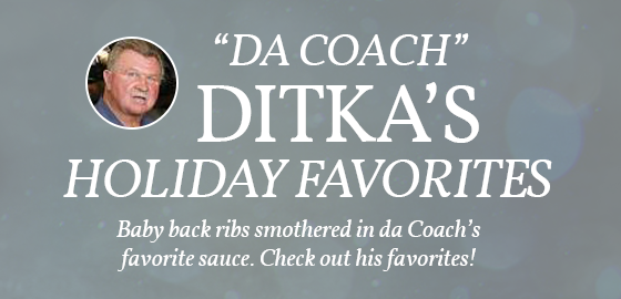 Enjoy 3 slabs of baby back ribs smothered in Coach Ditka's favorite sauce