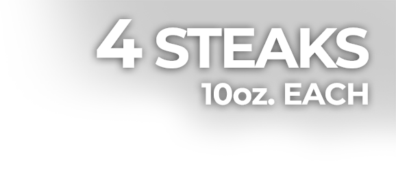 4 (10oz) Premium Angus Beef Ribeyes
