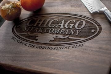 Chicago Steak Company Engraved Walnut Cutting Board