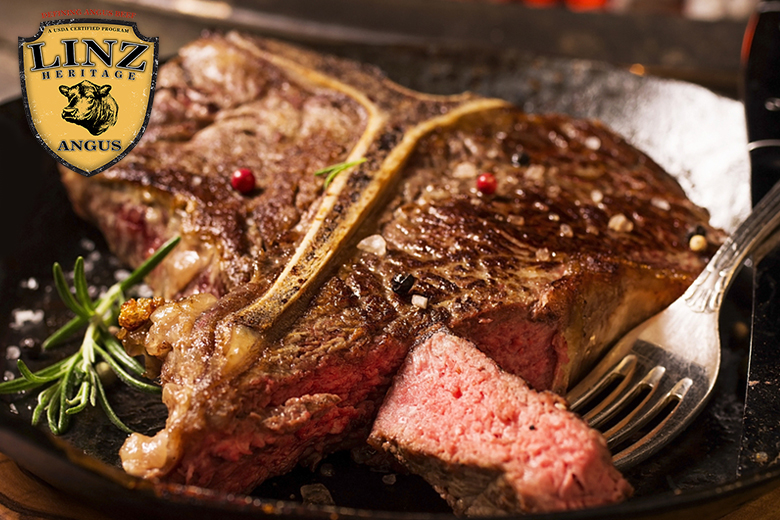 Premium Angus Beef - 4 (14oz) T-Bone