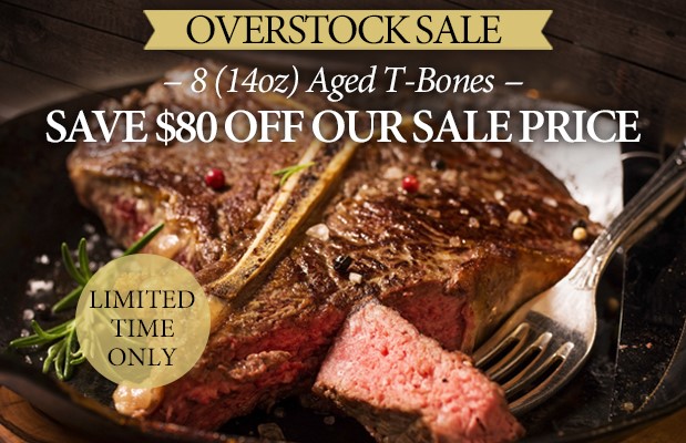 Premium Angus Beef - 8 (14oz) T-Bone