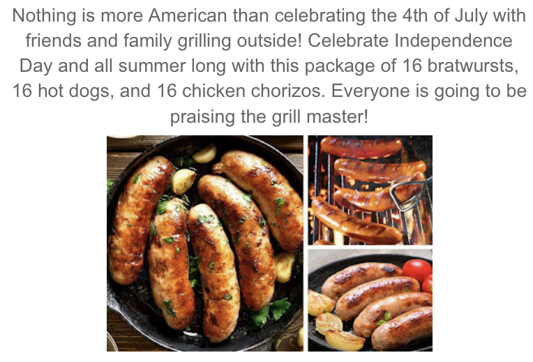 Screenshot of the article with title: Grillpacks for the Fourth of July from Chicago Steak Company by Hanging Off the Wire Blog