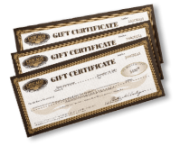 gift certificates