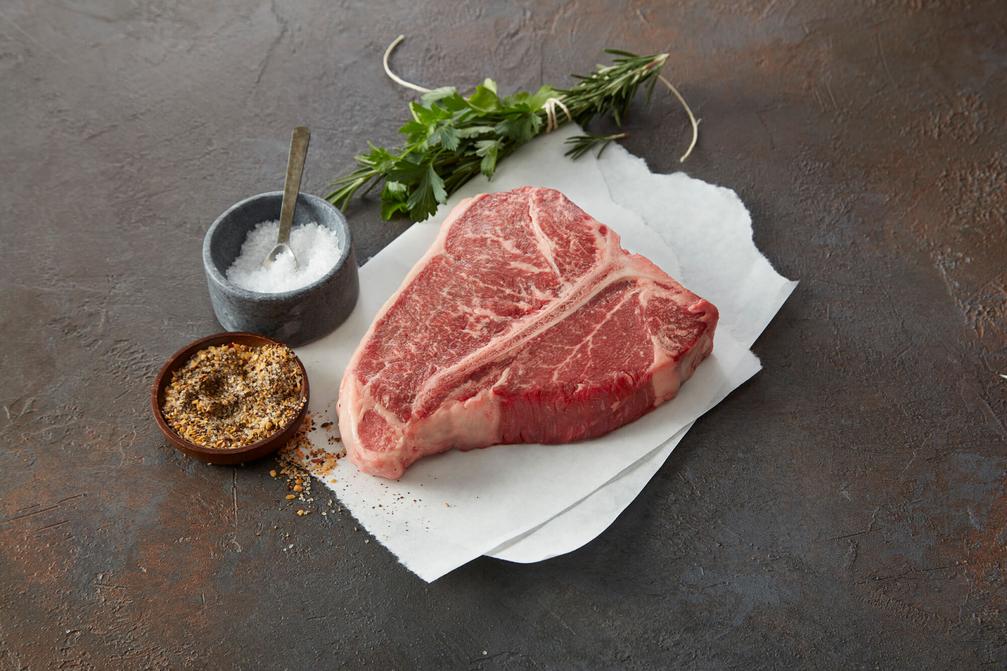 seasoned steak ready to cook