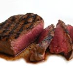 grilled medium rare steak