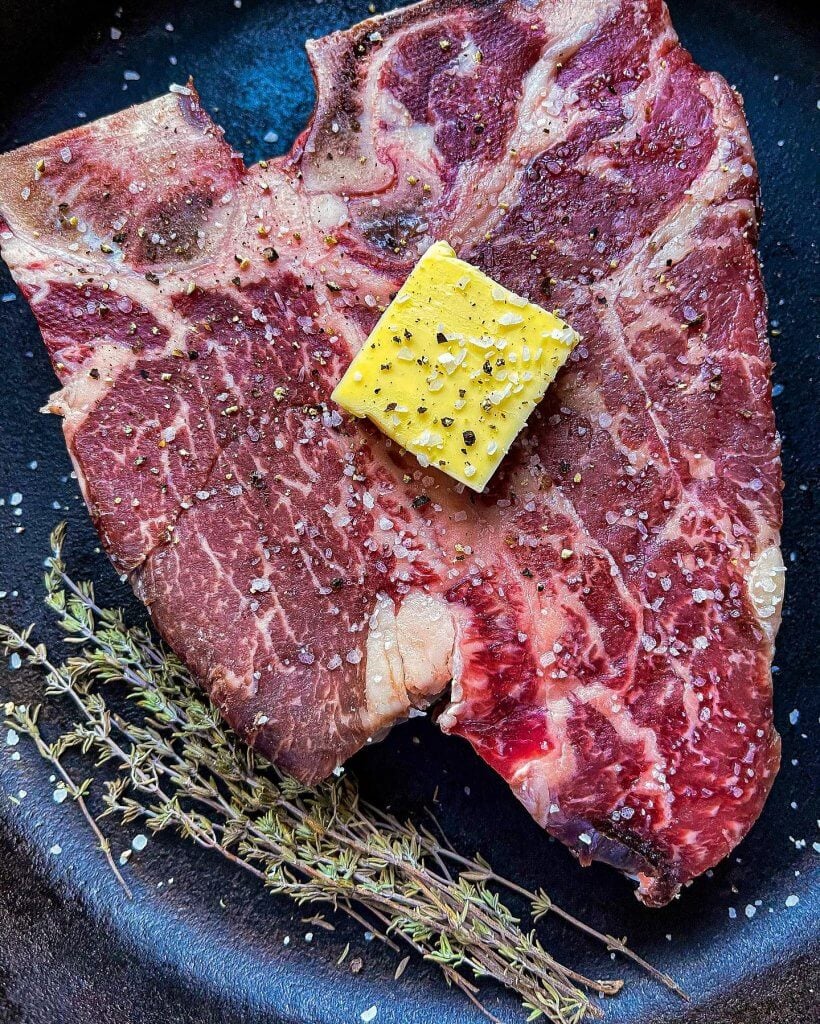 porterhouse or ribeye steak