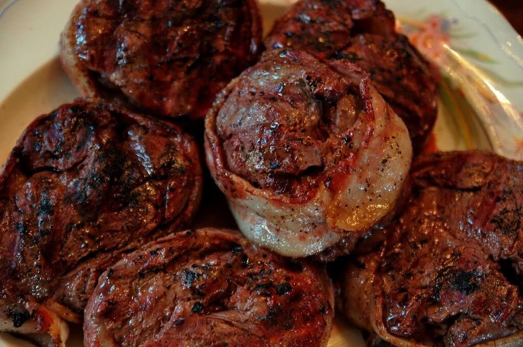 bacon wrapped eye of round steak