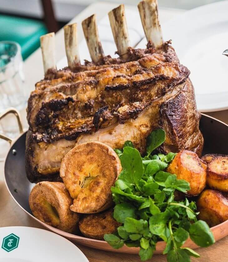 cooked rib roast