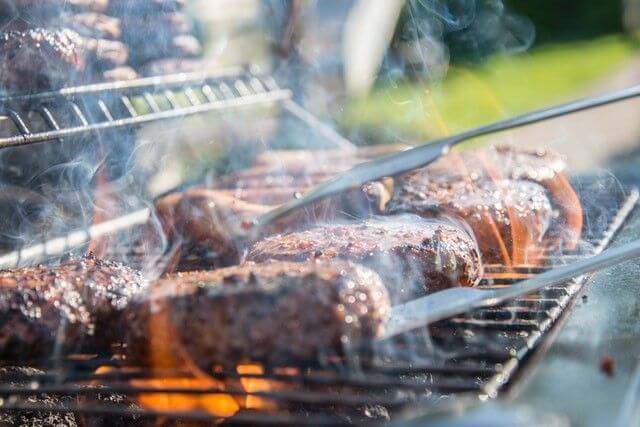 preparing barbecue cookout