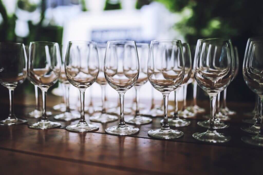 set of wine glasses