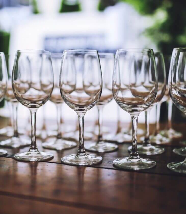 set of wine glasses