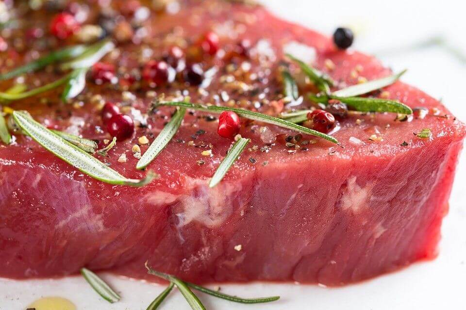 raw steak