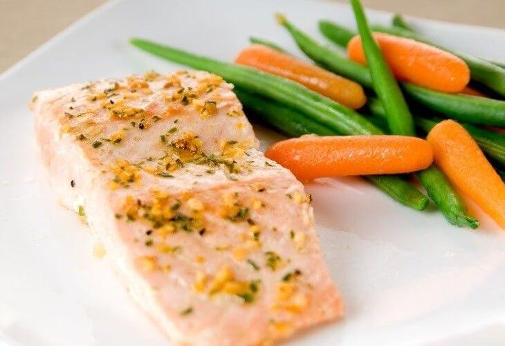 grilled salmon steak