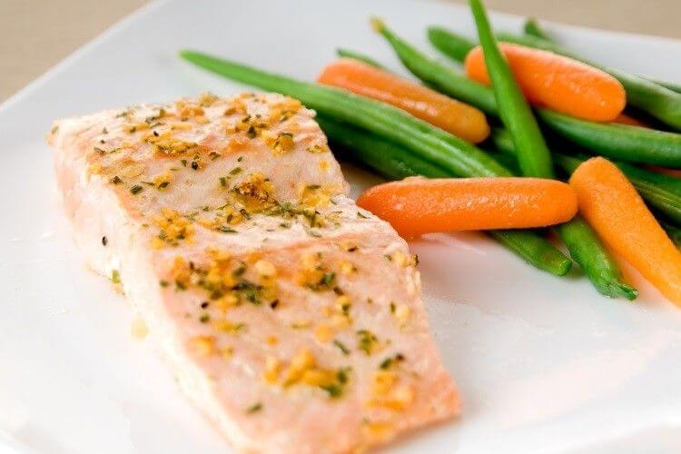 grilled salmon steak