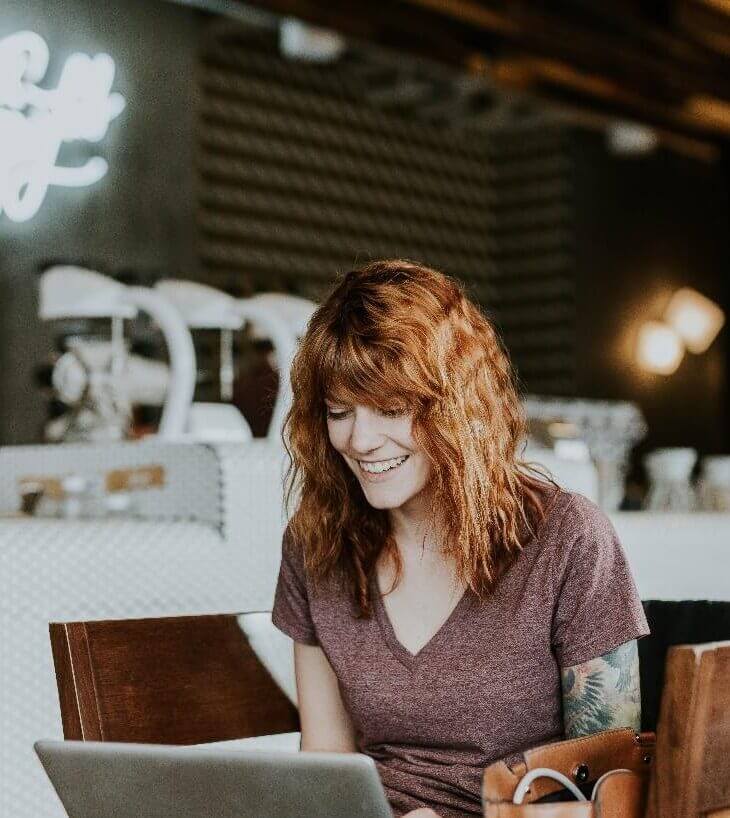 woman ordering food online