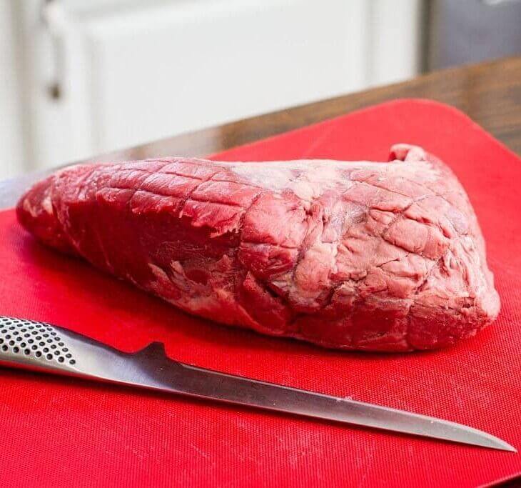 uncooked eye of round steak
