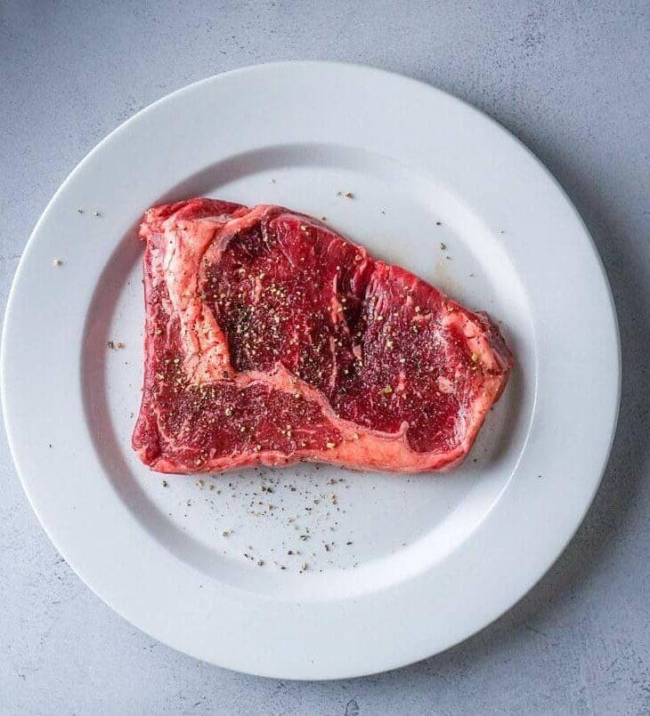 seasoned ribeye steak