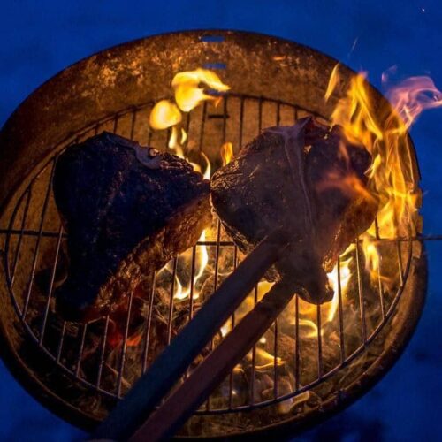 porterhouse steak on the grill