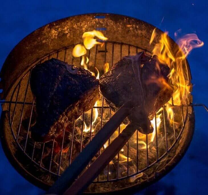 porterhouse steak on the grill