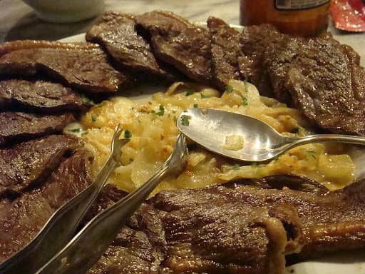 picanha steak served with potatoes