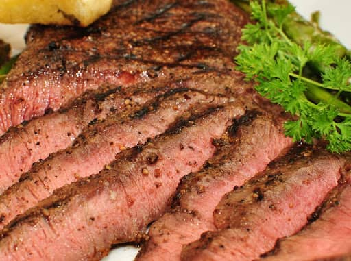 cooked flat iron steak